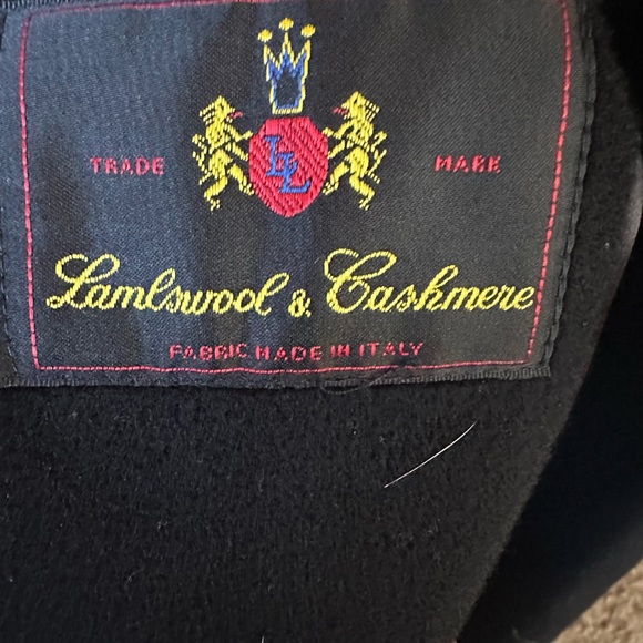 Black Cashmere & lambswool full length coat - Picture 4 of 9